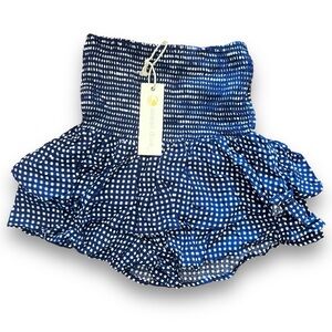 NWT Ocean Drive Blue and White Ruffle Shorts